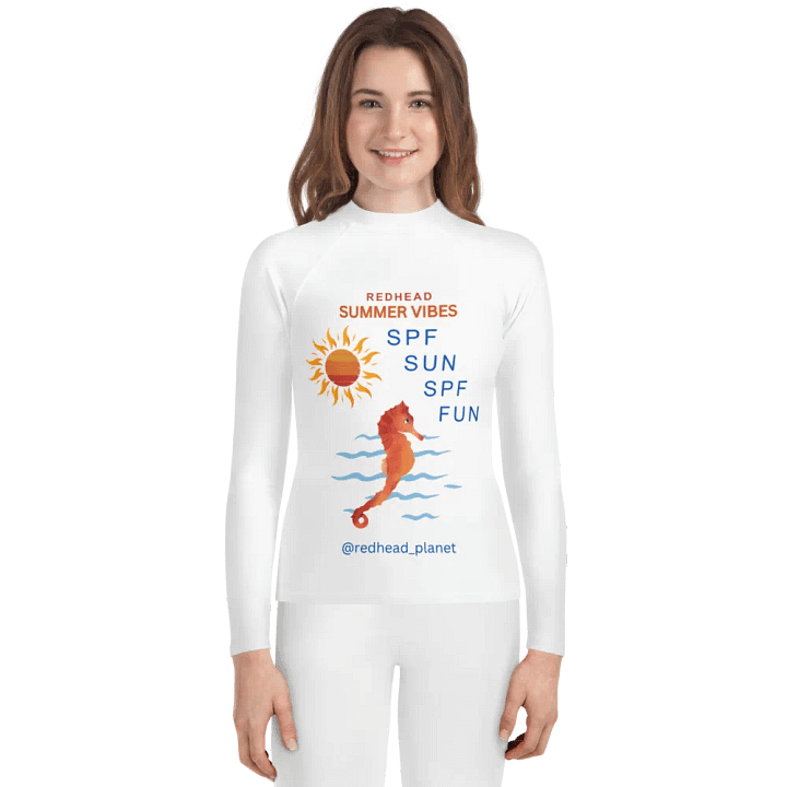 Youth Rash Guard Redhead Planet Summer Vibes product image (1)