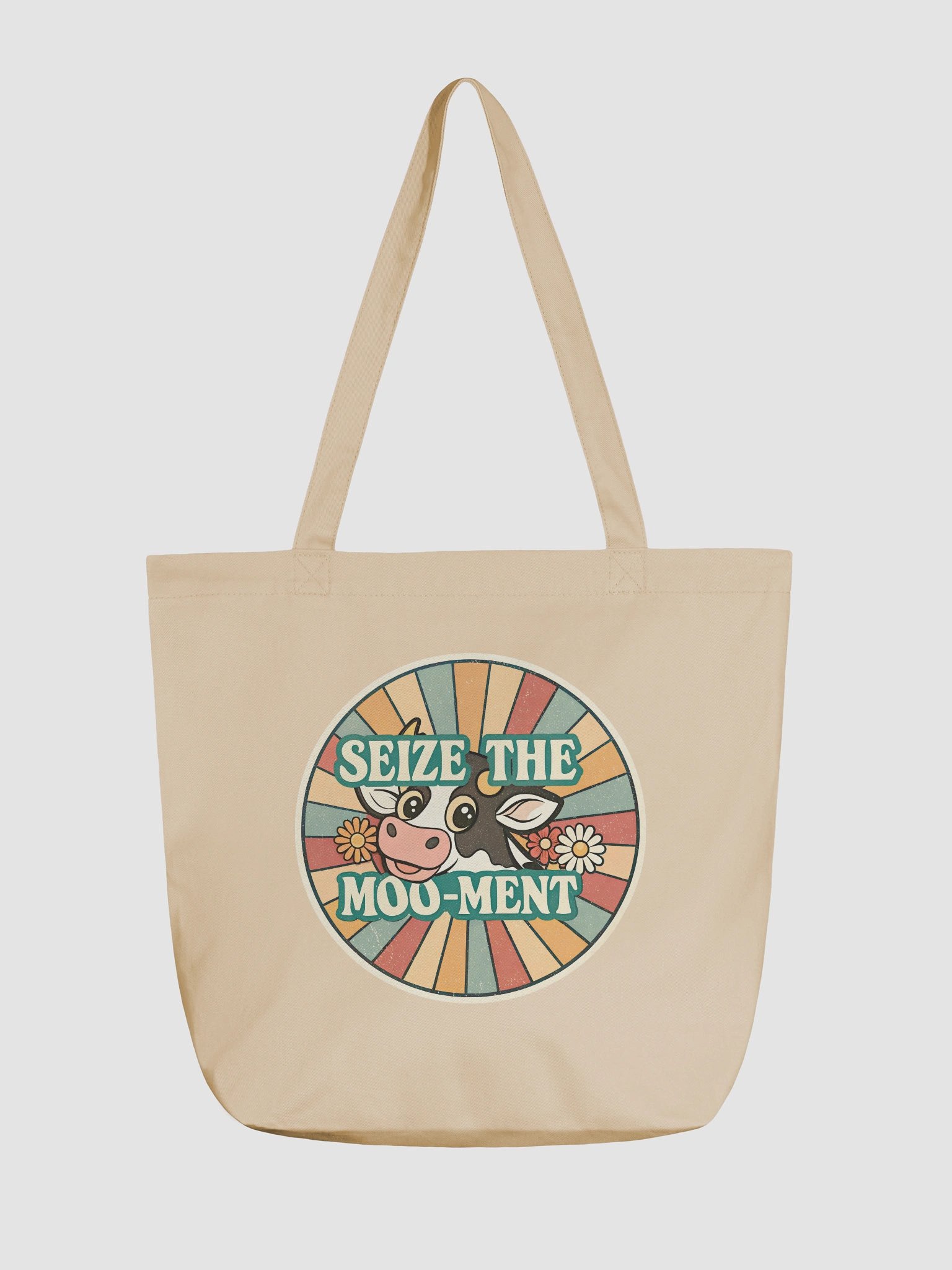 Seize the Moo-ment Eco Tote Bag product image (1)