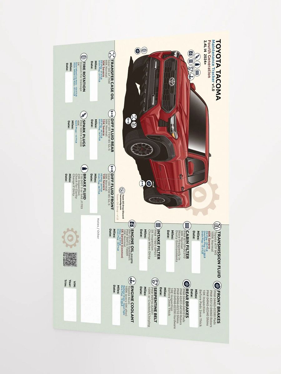 4th Gen Maintenance Tracker v1.0 - Red product image (4)