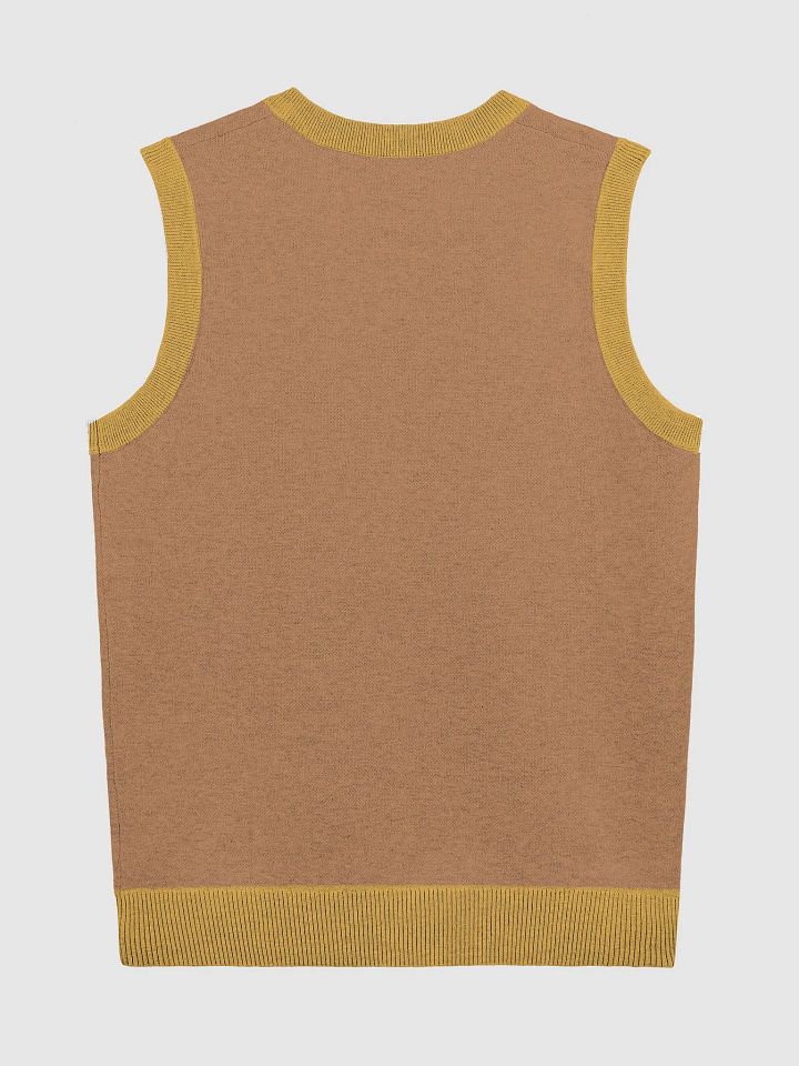 PLEASE DON'T MAKE ME TALK (duotone orange) knitwear vest product image (7)