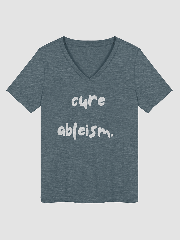 Cure ableism Relaxed V-Neck Tee product image (4)