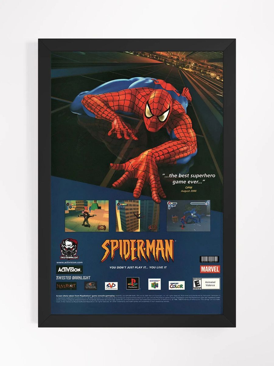 Spider-Man Game Advertisement Poster from 2000 - Size: 12" x 18" product image (4)