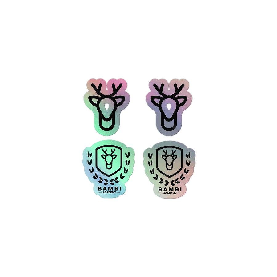 4 Small Bambi Holographic Stickers product image (1)