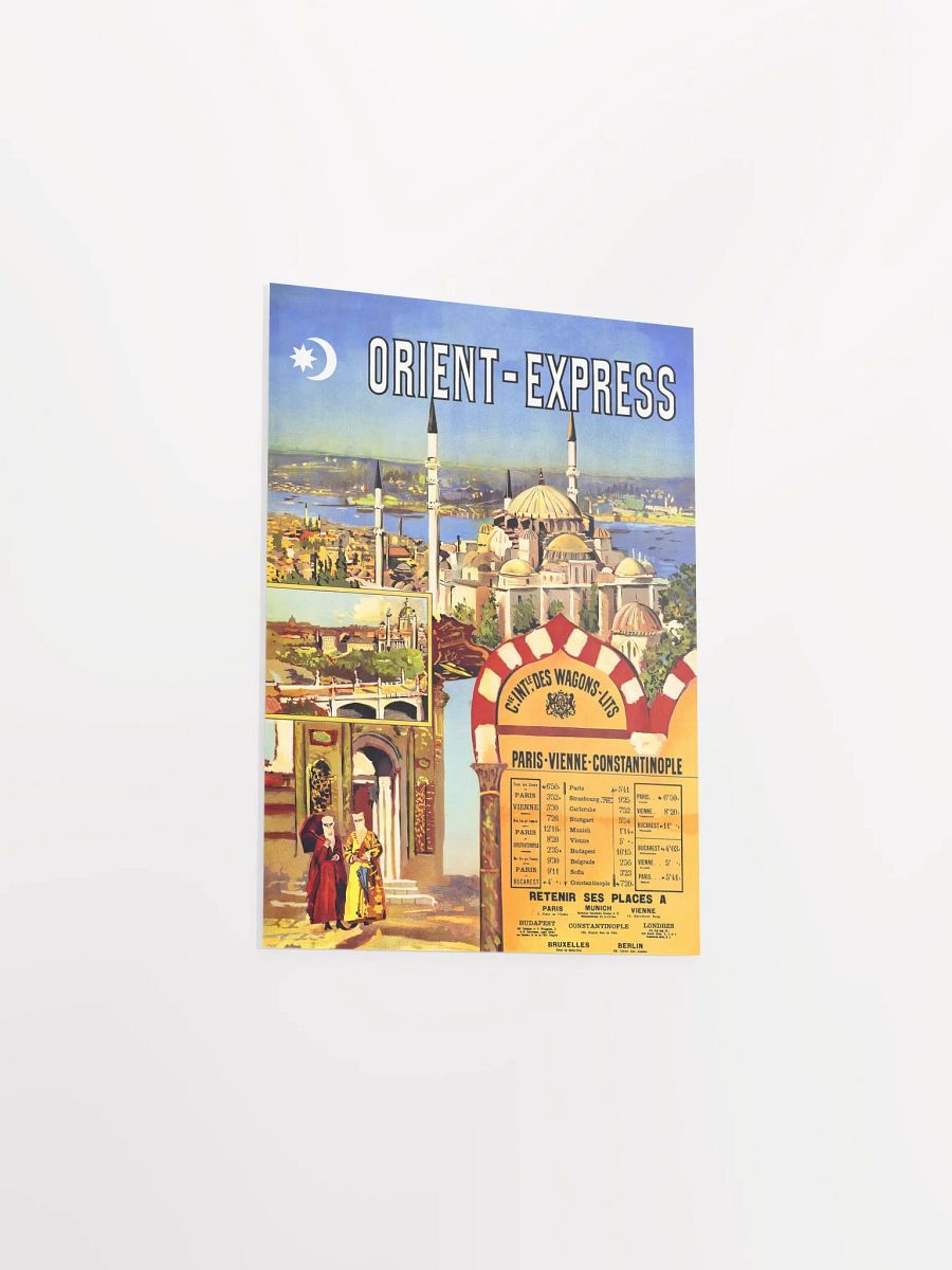 Orient Express, Istanbul, Turkey, 1891 — retro vintage travel poster, vintage travel art print, retro travel wall art product image (9)