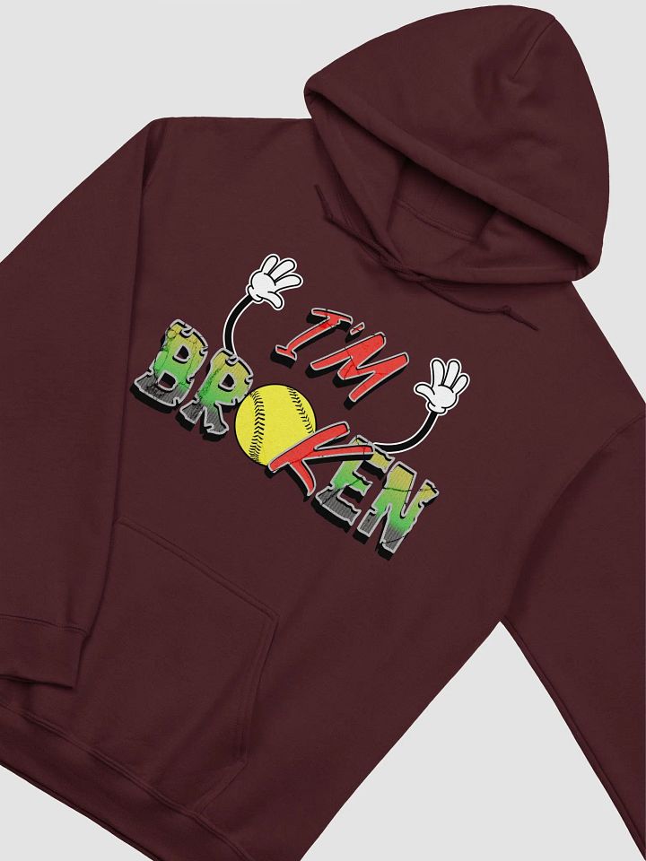 Im Broken Im Ok Softball Hands Playful Gesture Hoodie product image (12)