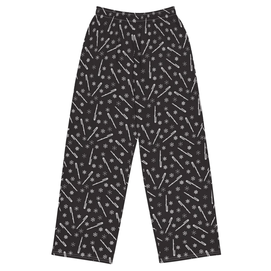 Bass Flute - Flutes and Snowflakes Unisex Wide-Leg Pajama Pants product image (1)