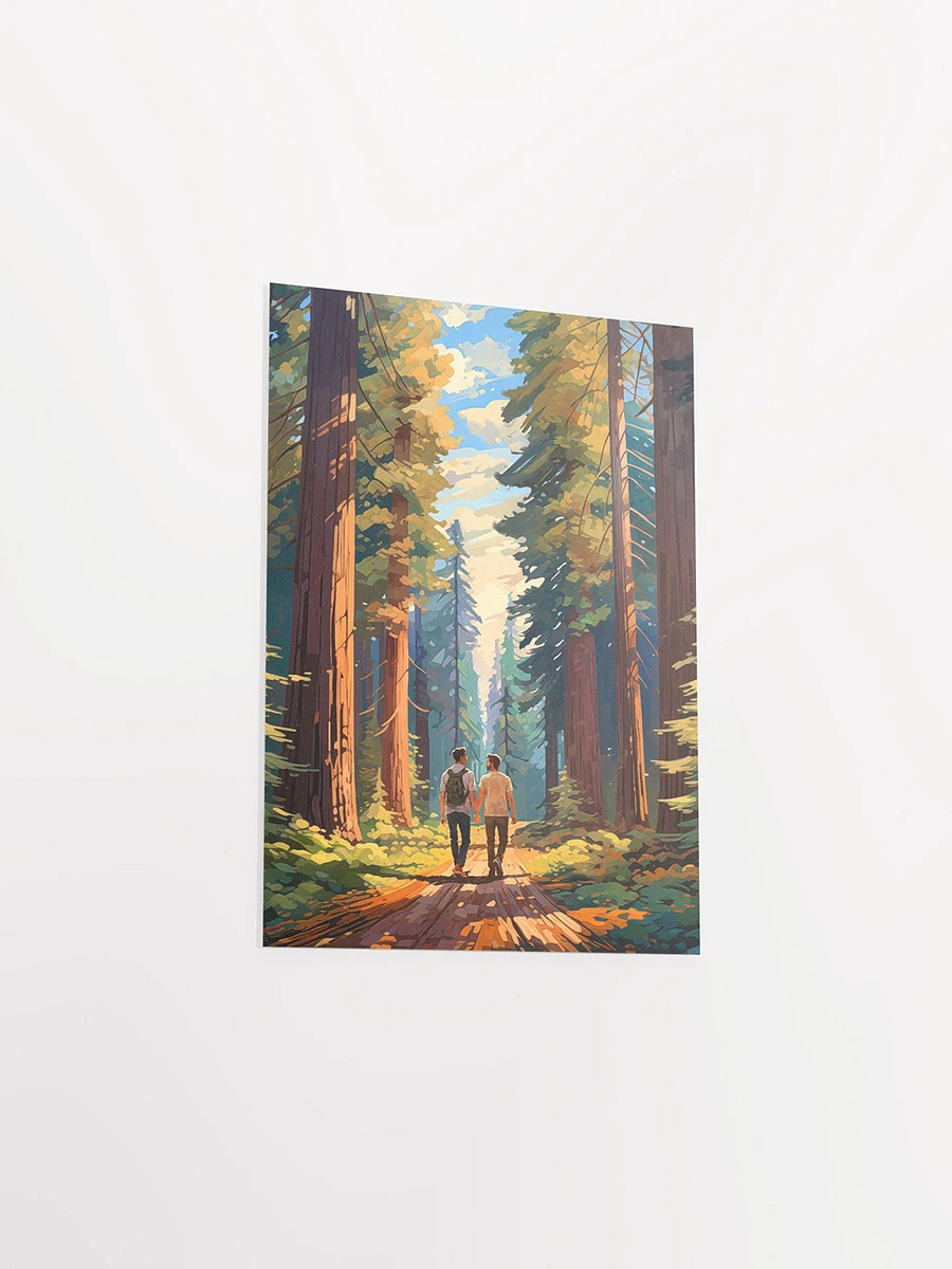 Seeing The Redwoods Together - Gay Couple Matte Poster product image (3)