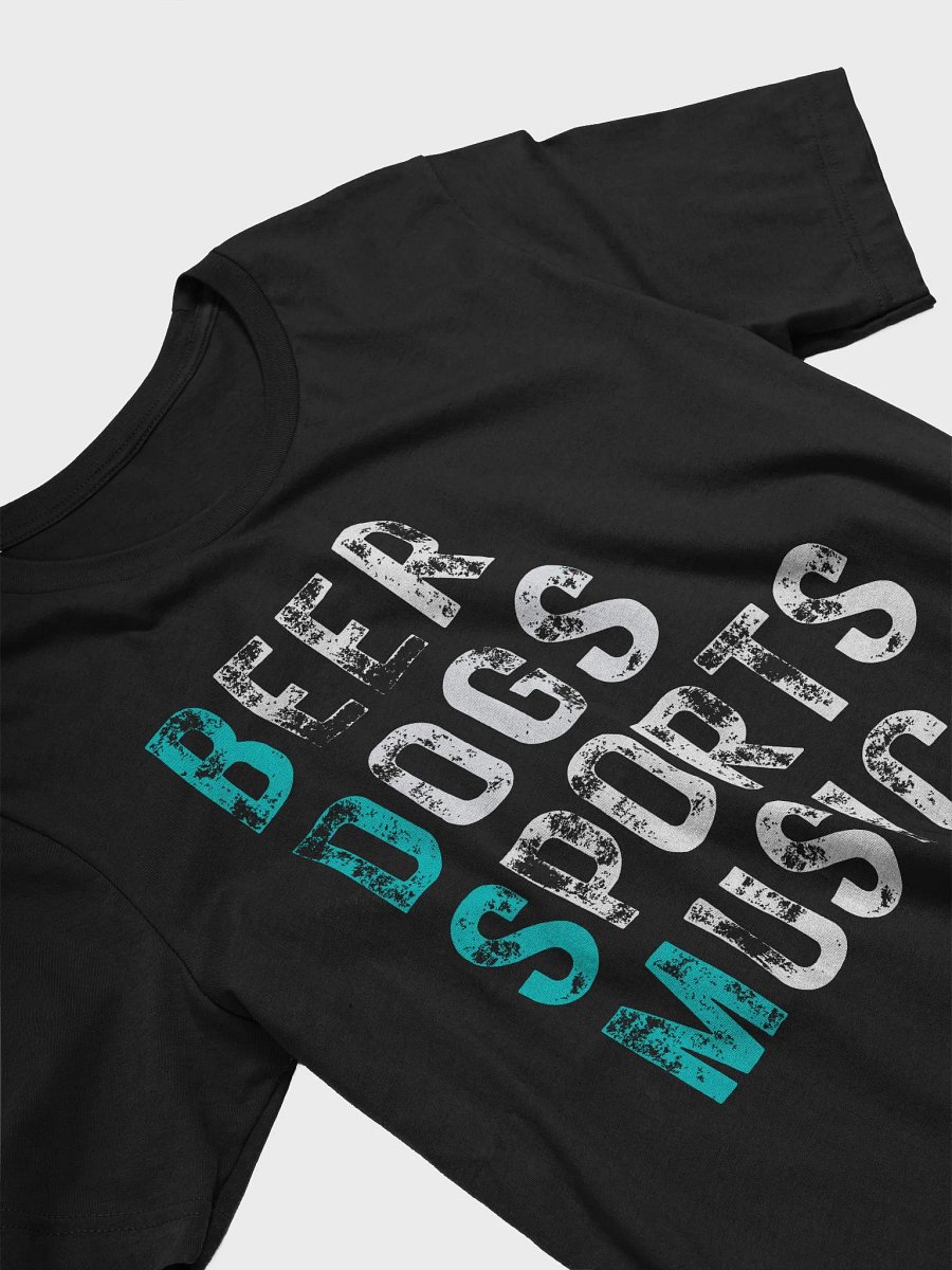 Beer Dogs Sports Music T-Shirt – Funny Teal Shirt Gift for Men and Women product image (3)
