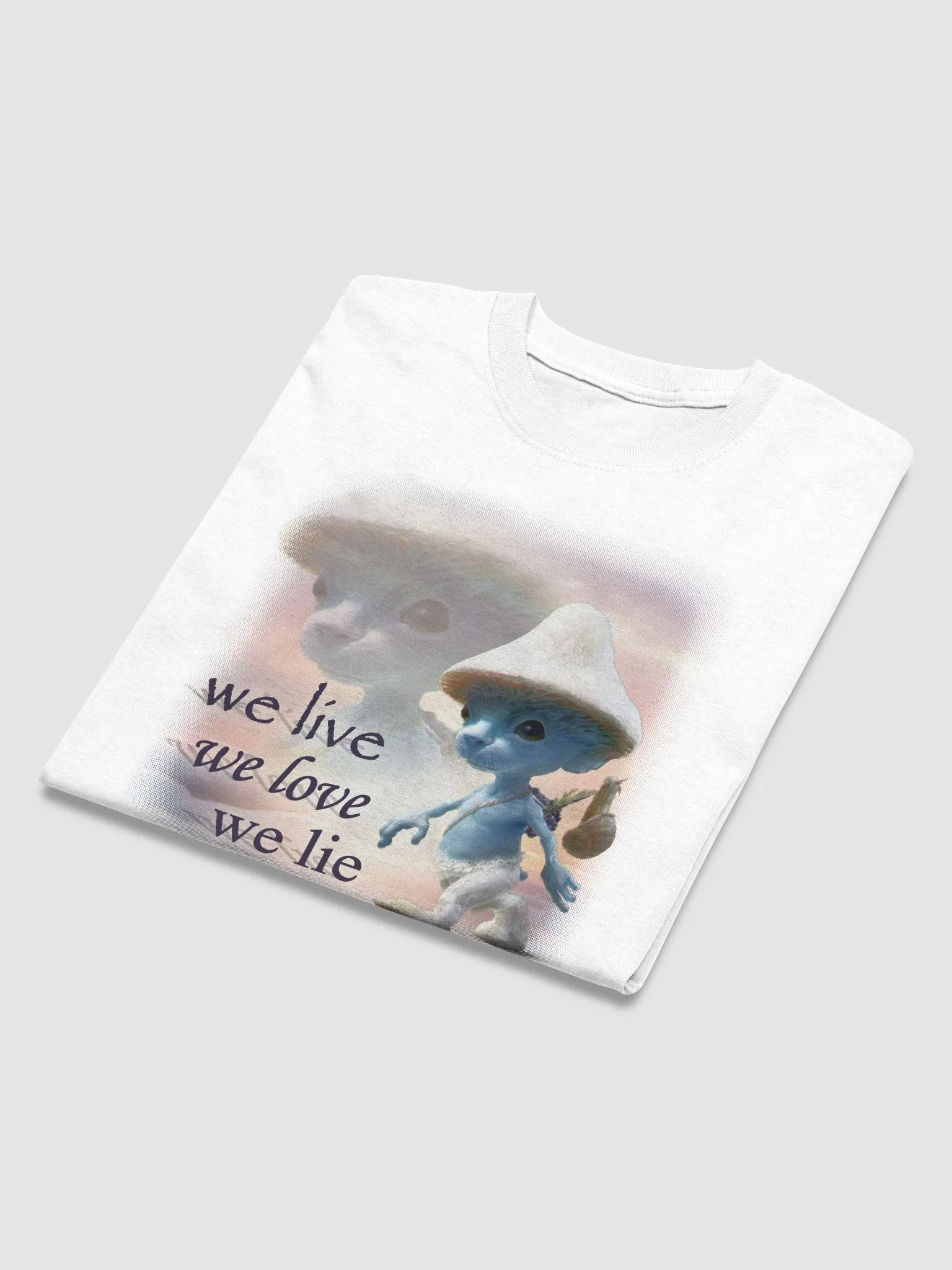 we live we love we lie smurf T-shirt product image (3)