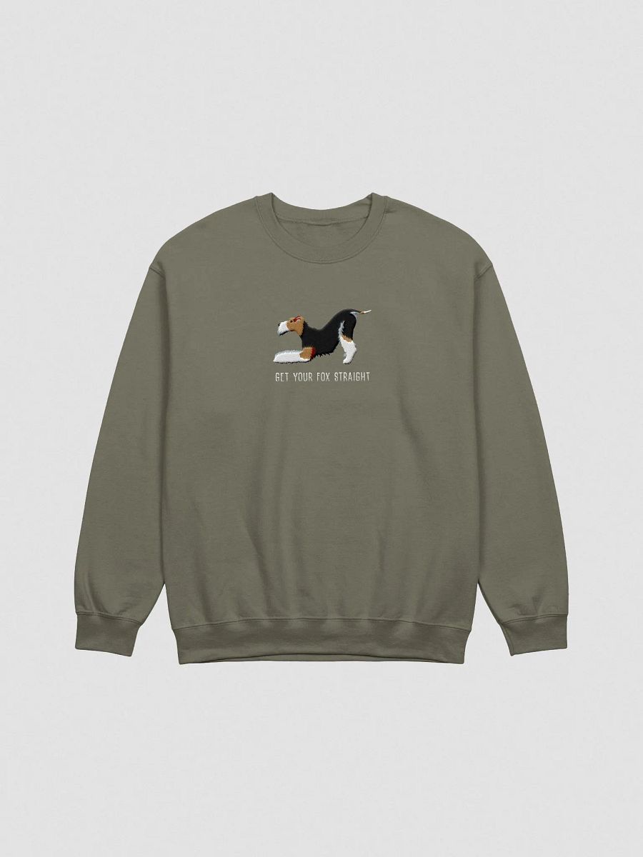 Get Your Fox Straight Sweatshirt (Embroidered) of a Wire Fox Terrier(Black, Tan, & White) product image (4)