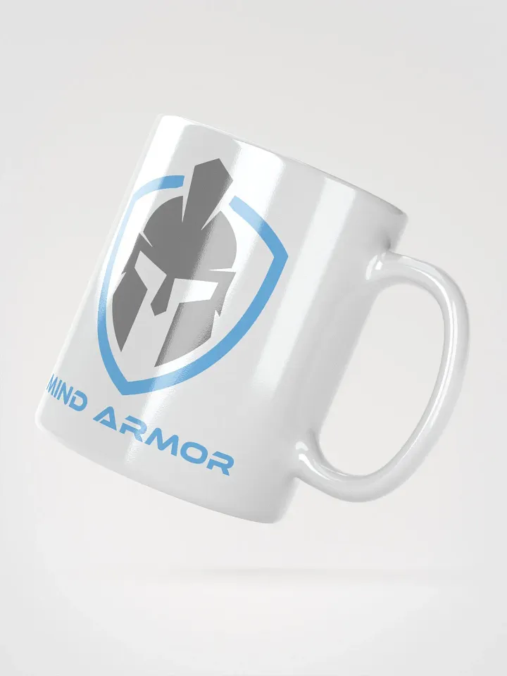 Mind Armor - White Glossy Mug - Blue Logo product image (6)