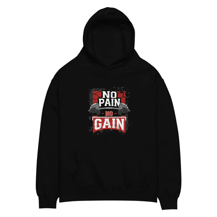 "No Pain, No Gain" Motivational Hoodie product image (2)