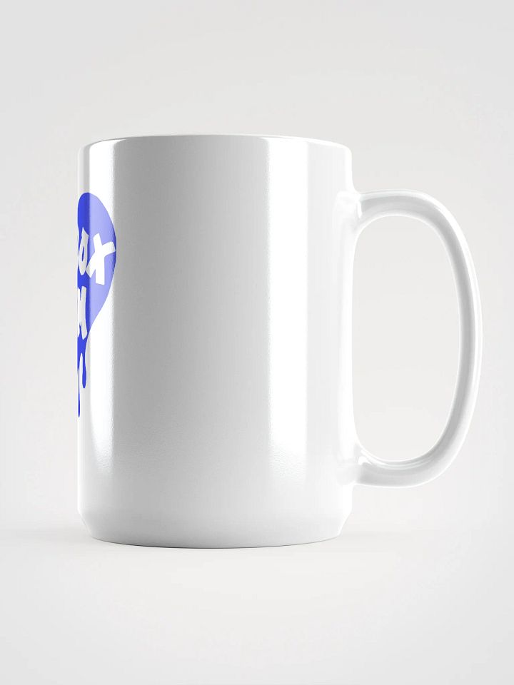 HOT BOX FAM TRANSPARENT ROYAL BLUE LOGO ON COFFEE MUG product image (1)