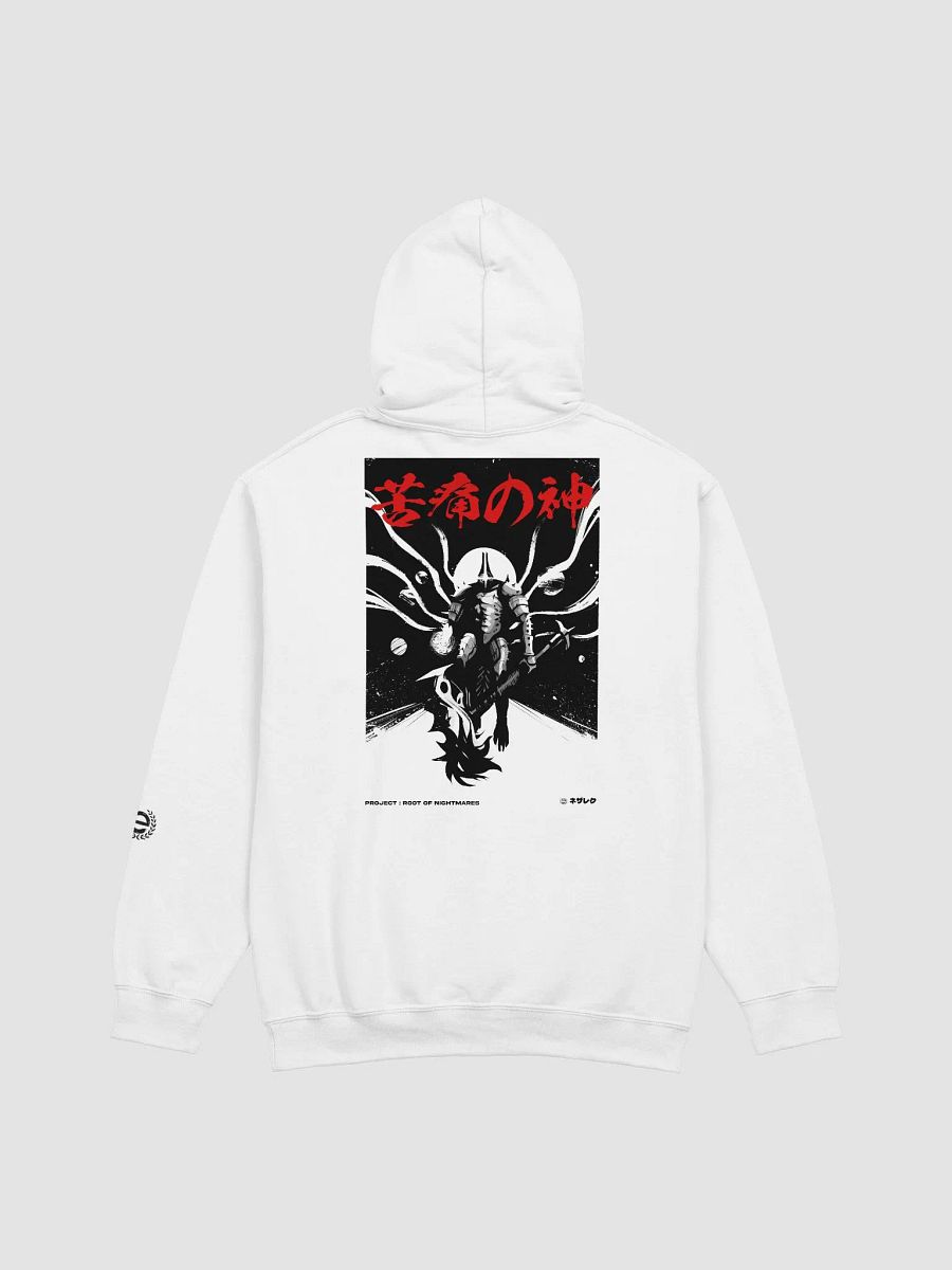 Kanji Handwritten Hoodie [White/Red] Nezarec Final God of Pain product image (2)