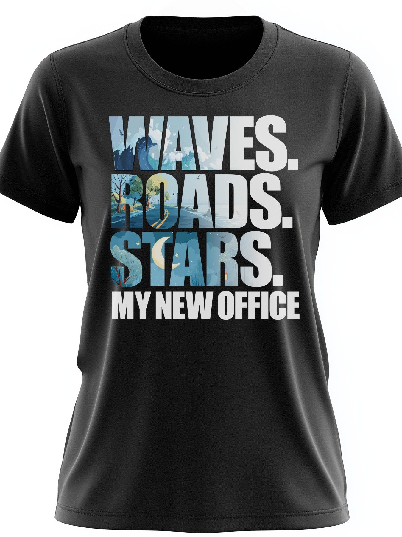 🌊🛣️⭐ My New Office Waves Roads Stars product image (5)
