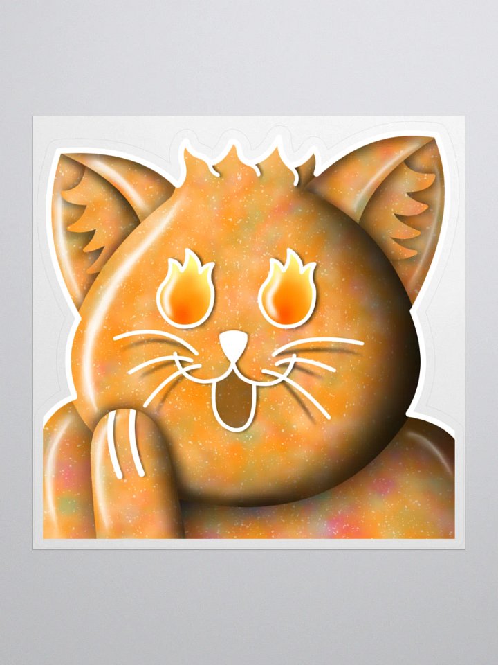 Orange Galaxy Kitty Sticker product image (2)