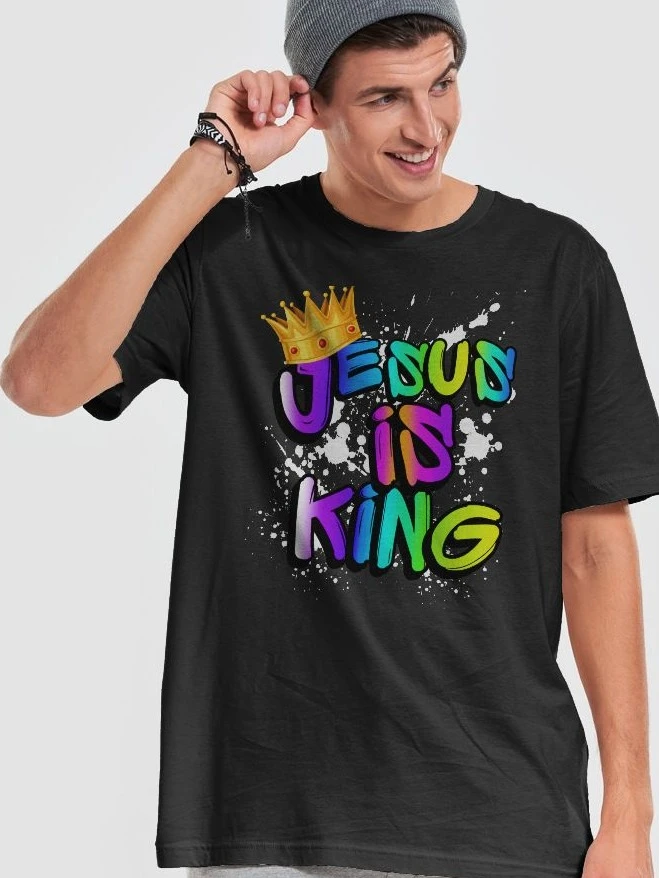 Jesus Is King-Christian Streetwear T- Shirt product image (3)