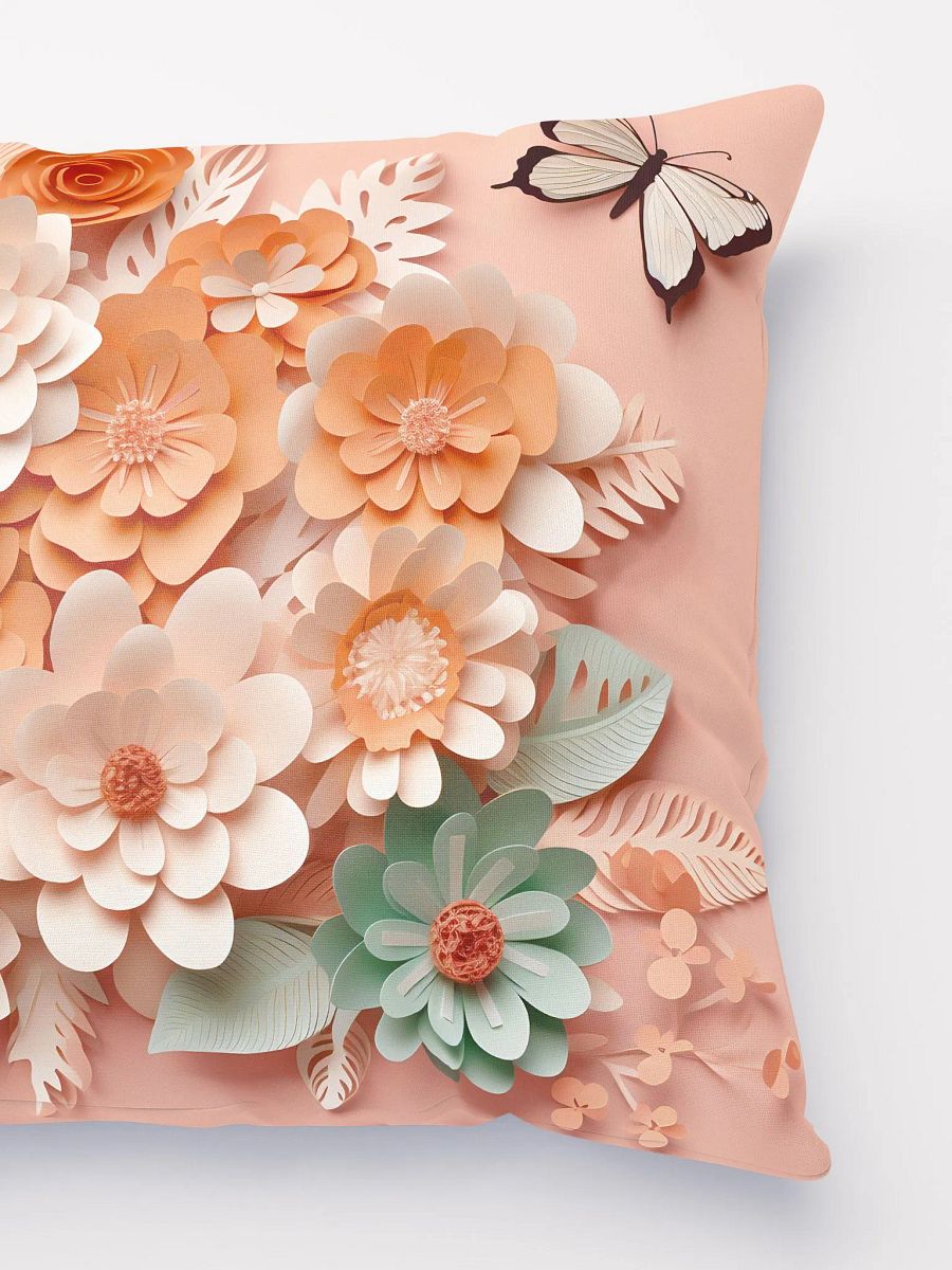 Peach 3D Flowers Pillow product image (3)