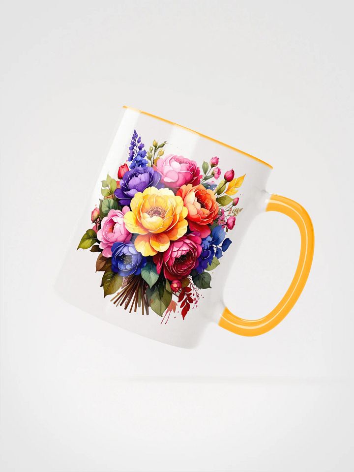 Columbia Road Market Peek-a-Boo Ceramic Mug (Orange Floral) product image (2)