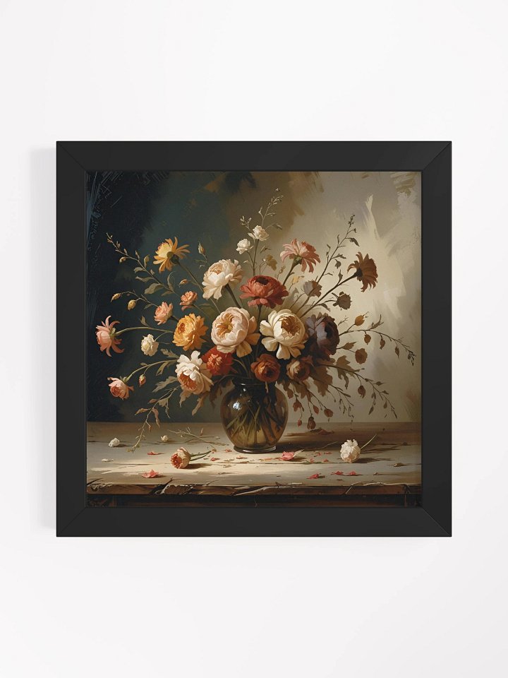 Peonies on Table Framed Poster product image (1)