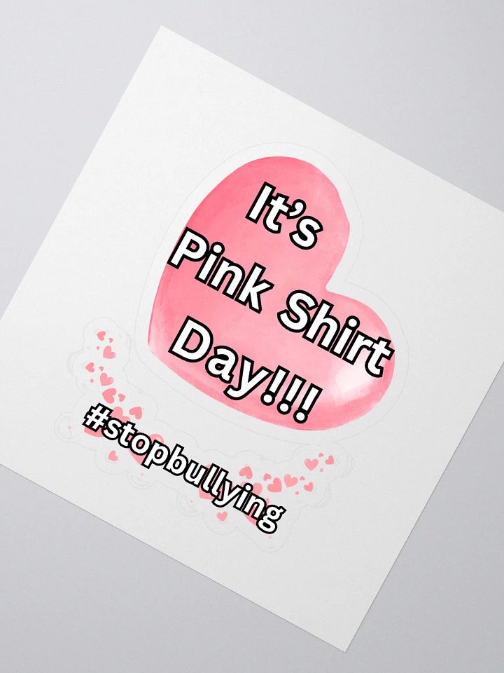 Pink Shirt Day Kiss Cut Stickers product image (2)