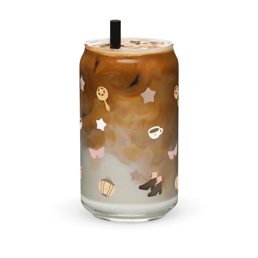Lovely Pattern Sipper Glass: Anime-Inspired Can Shape product image (41)