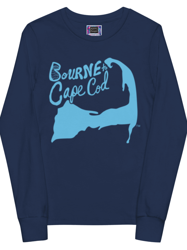 Boys' | BOURNE to Cape Cod™ | Youth Long Sleeve Tee | Coastal Cool for the Next Generation | Blue Logo product image (1)