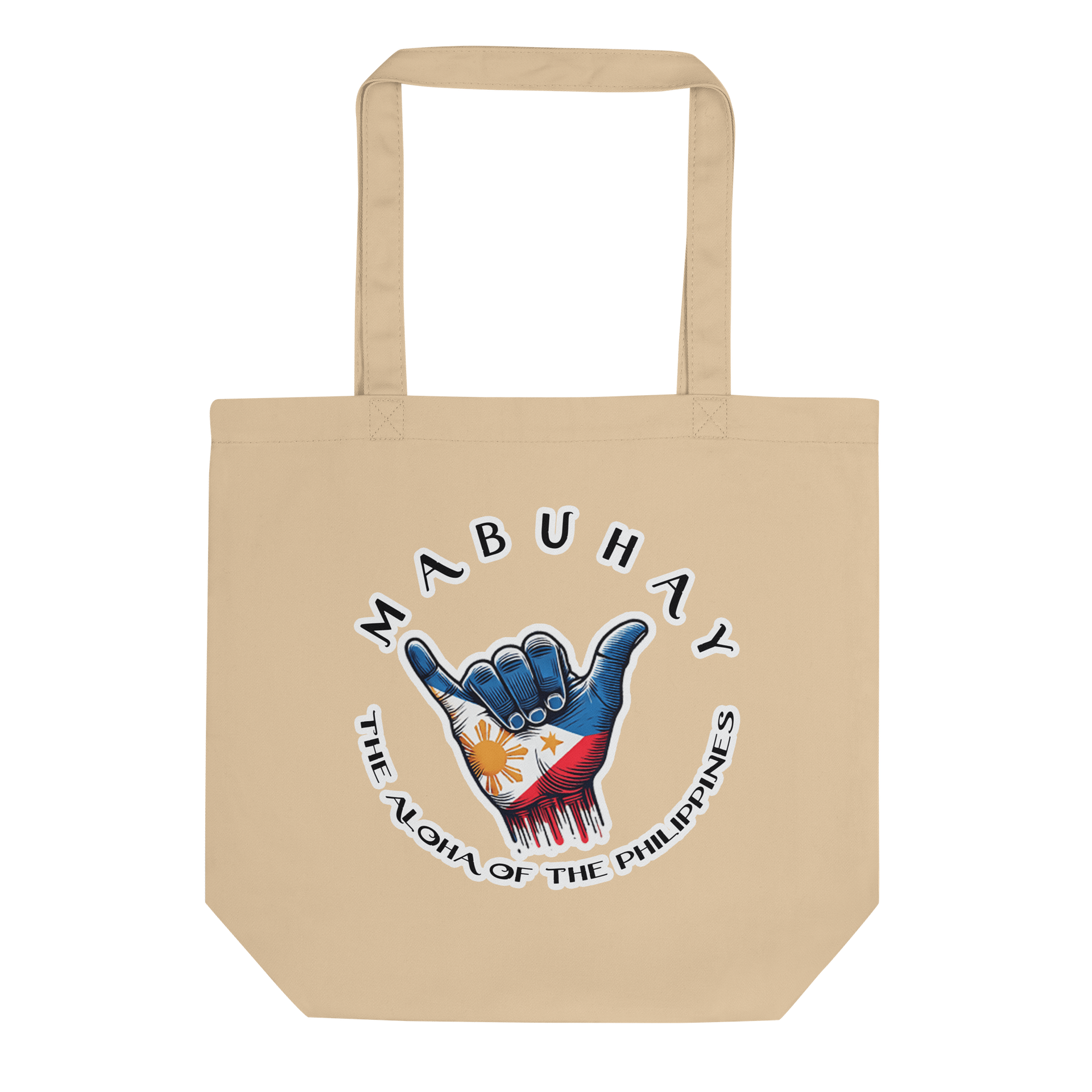 MABUHAY THE ALOHA OF THE PHILIPPINES TOTE (One Sided): VERSATILE USE, ORGANIC TOTE BAG, PHILIPPINES SHAKA LOGO product image (1)