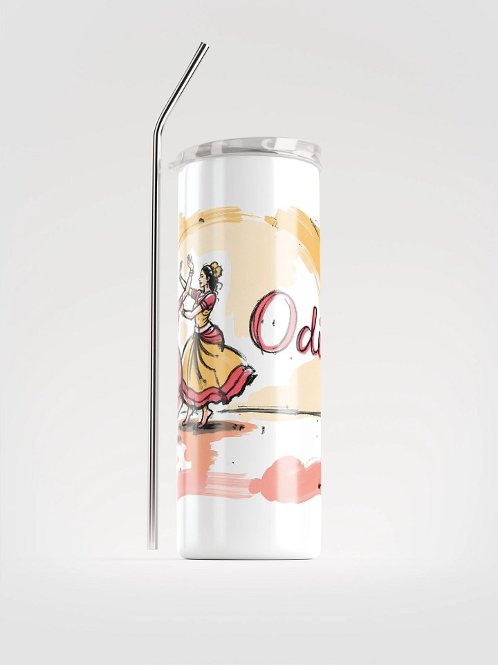 Graceful Odissi Dancers | Duo Performance Art Print Steel Tumbler product image (1)