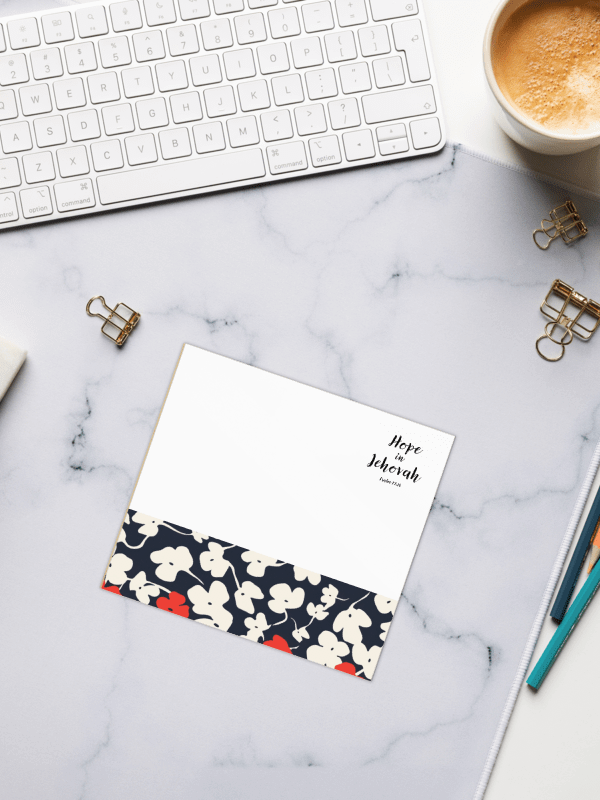 "Hope in Jehovah" | Psalm 27:14 | Blooming Thoughts Notepad product image (2)