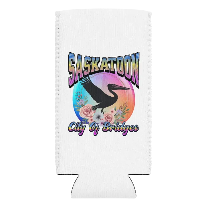 Saskatoon Pelican City Of Bridges Skyline Can Cooler product image (2)