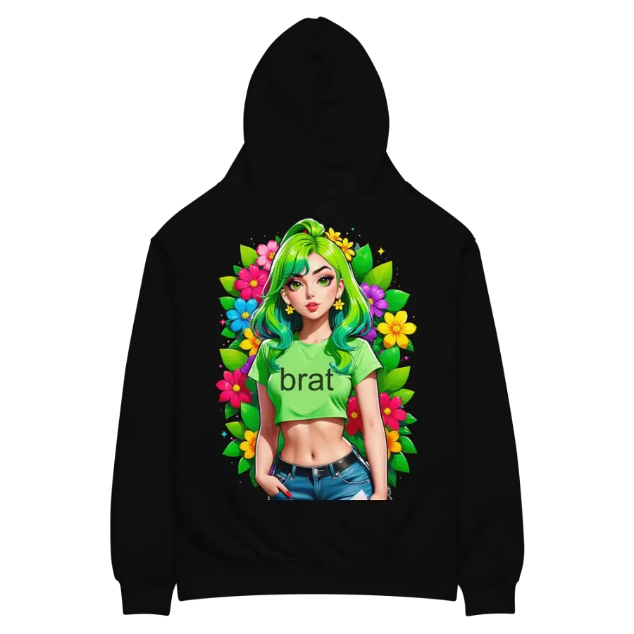 Brat - Premium Hoodie (Black) Brat Life - v2 (Back Printed Design) product image (3)