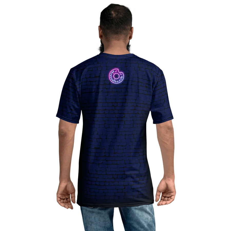 DBN Neon Sign on Blue Bricks - All-Over T-Shirt | #MadeByMELO product image (7)