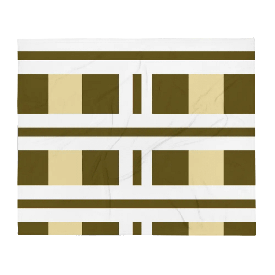 Beige And Brown With White Stripes Throw Blanket product image (2)