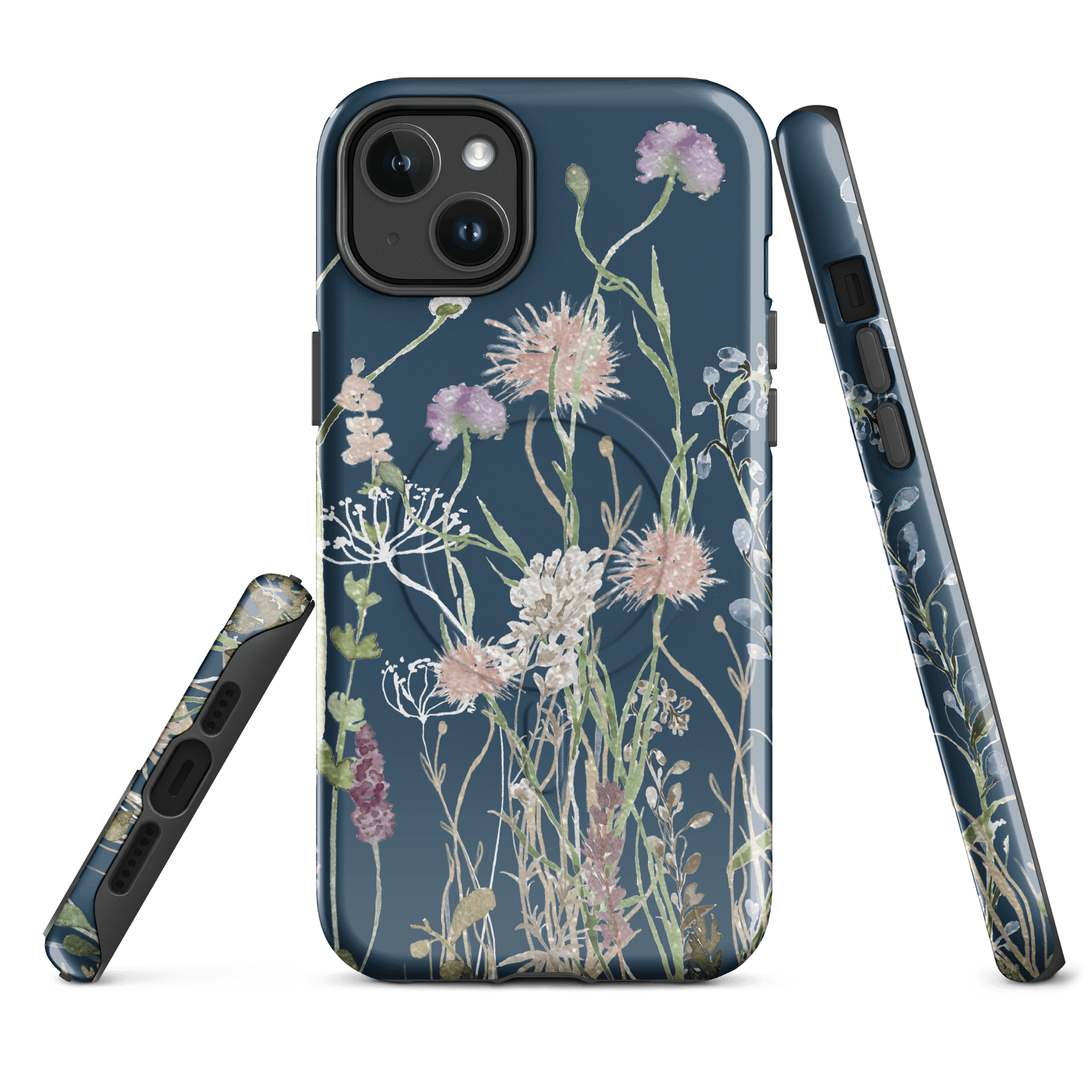 WILDFLOWERS DUSKY BLUE iPhone® case MagSafe® product image (1)