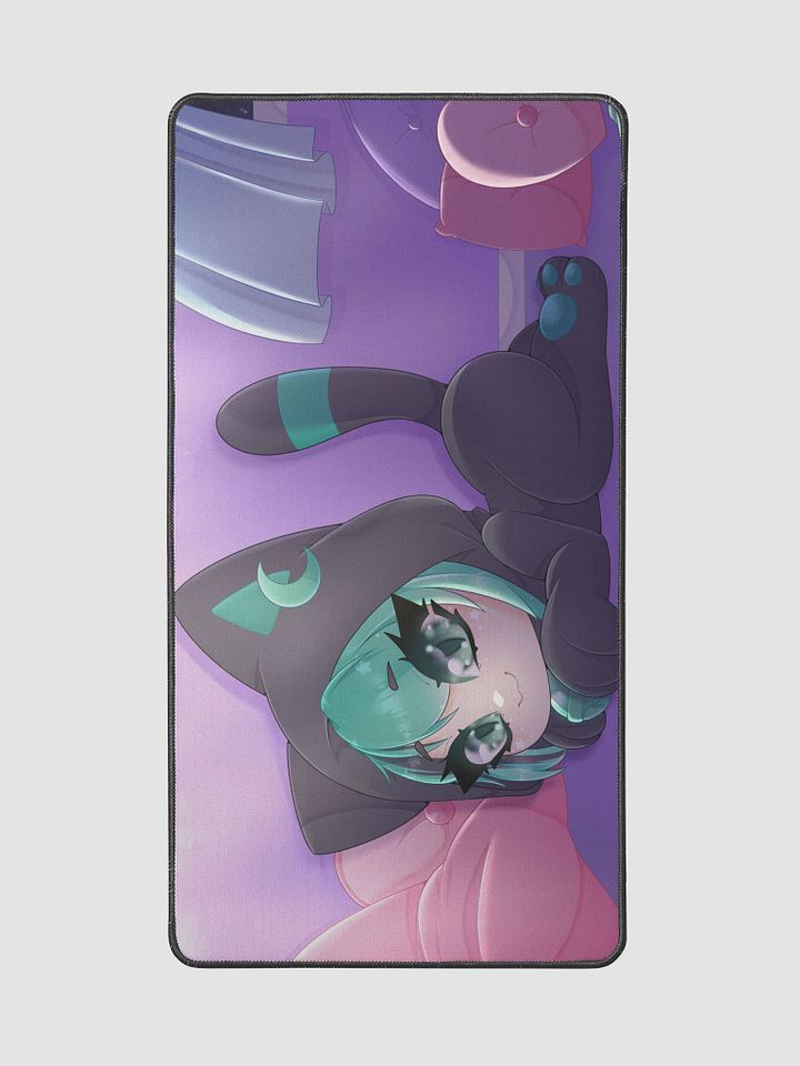 Sleepy Eepy Kitty Mintzey Desk Mat [Dark Mode] product image (2)
