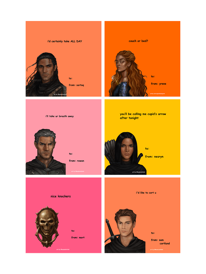 Throne of Glass Valentines (digital download) product image (1)