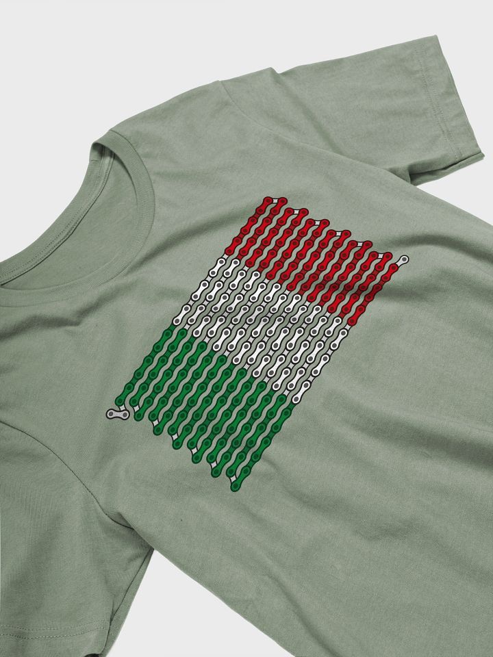 Italy Bike Chain Flag on Dark Color Supersoft Tee product image (2)