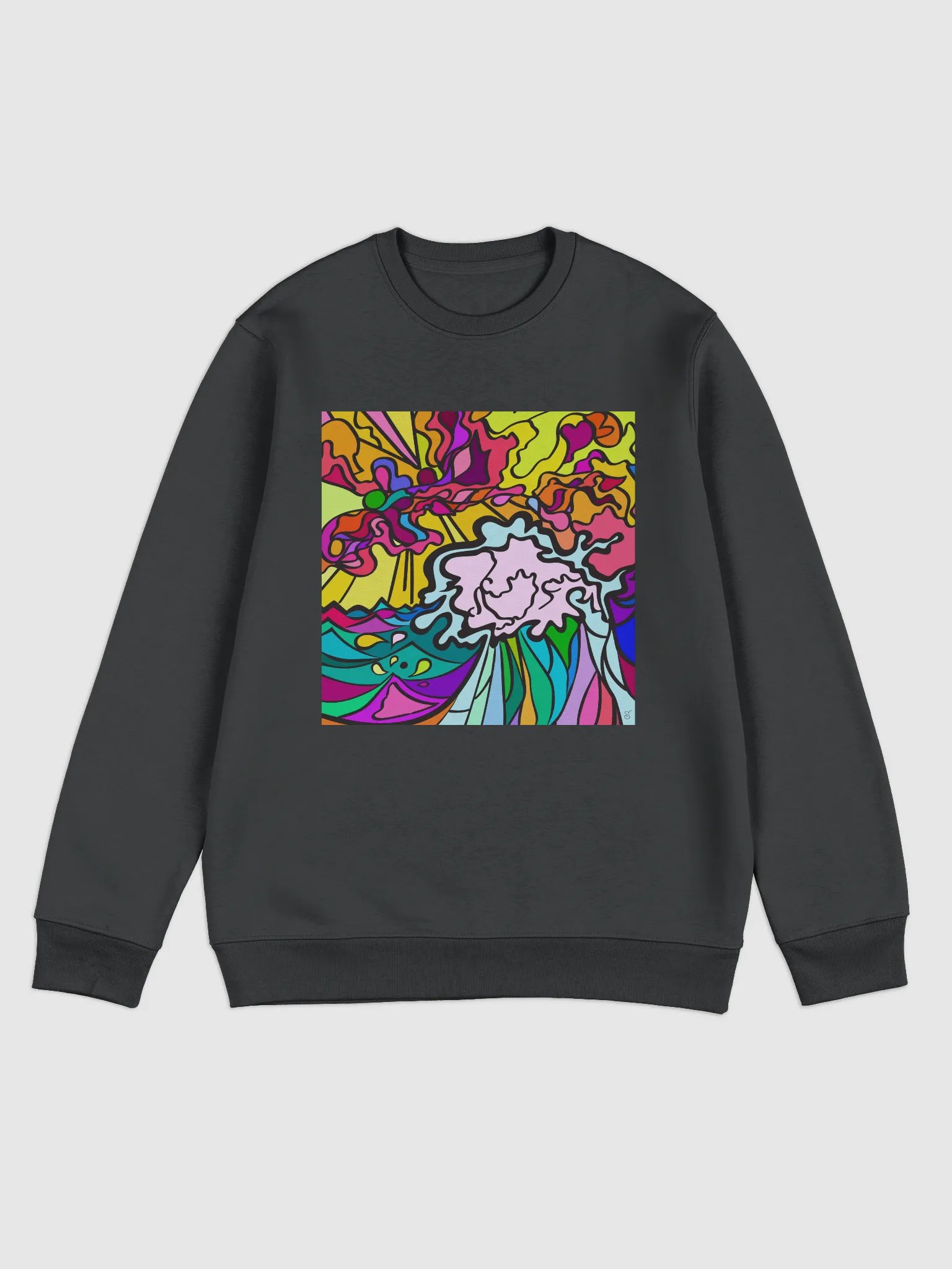 Swirling Dreams Unisex Eco Sweatshirt - Wave at Sunset product image (1)
