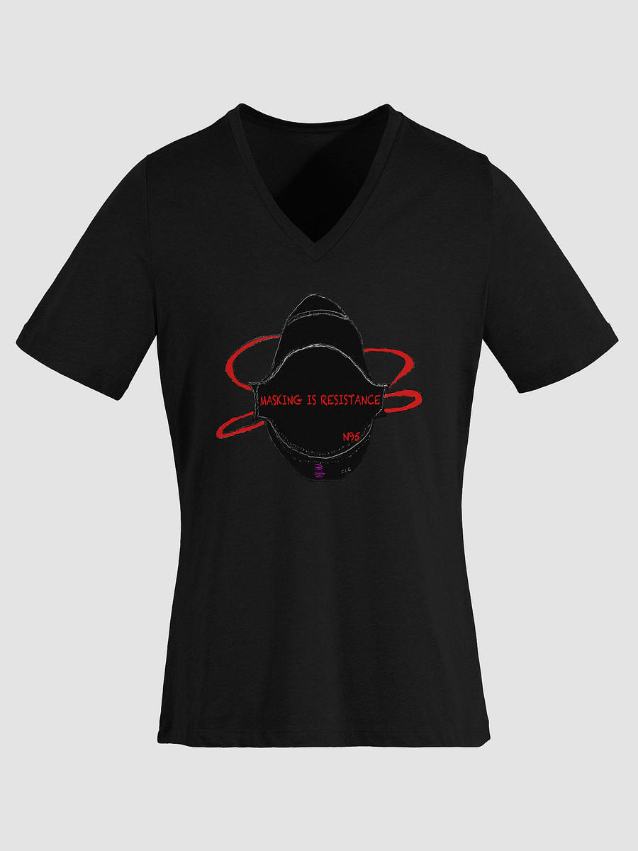 Masking Is Resistance Relaxed V-Neck Tee product image (18)
