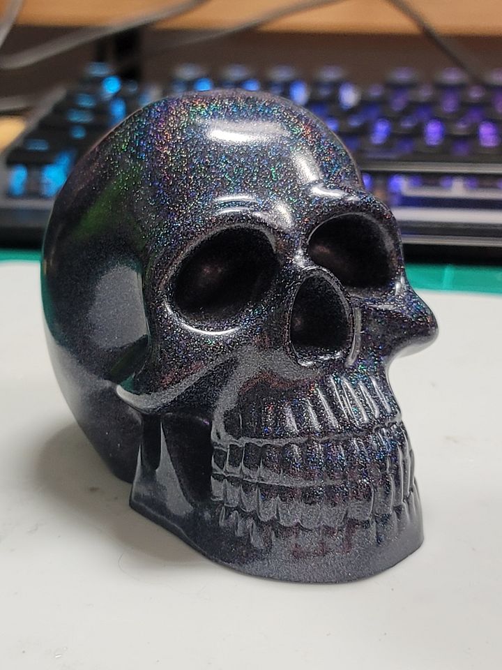 Black Holographic Glitter Skull product image (2)