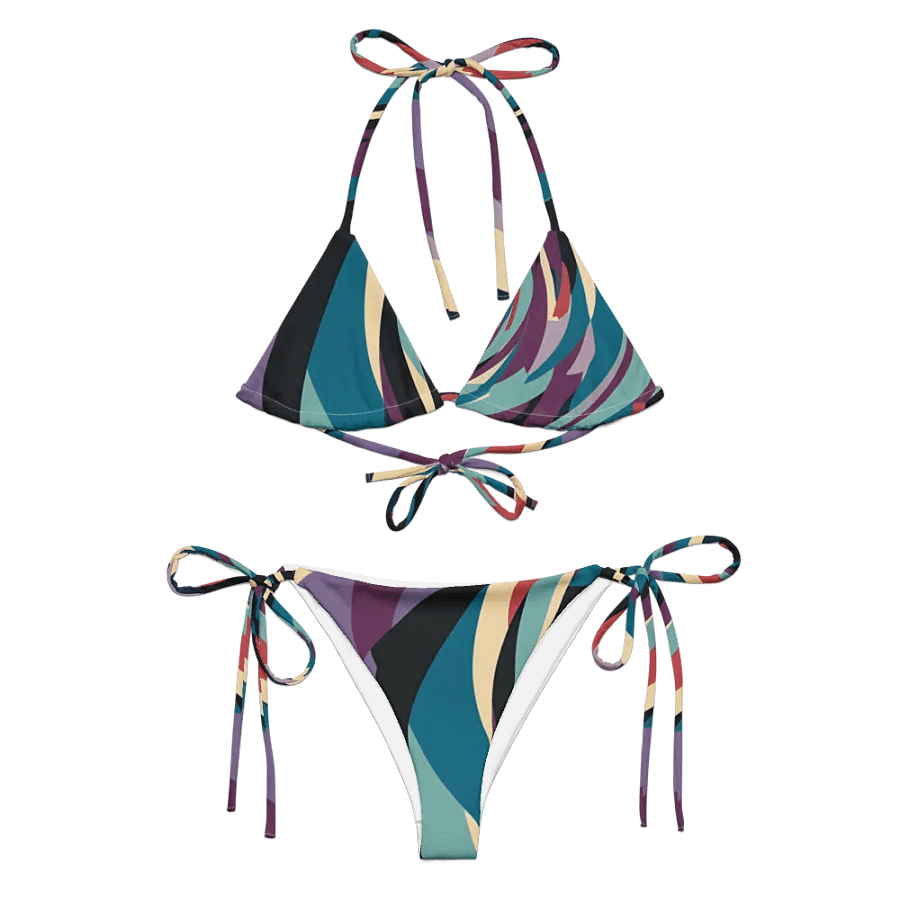Abstract Lithographic Pattern Design String Bikini - V5 product image (6)