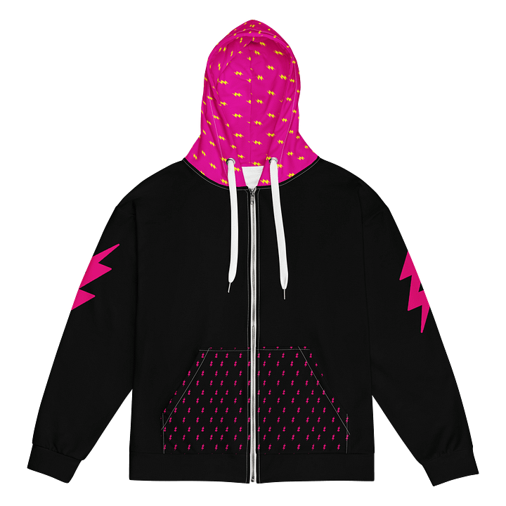 Pink Electric Tiger - Black Sweatshirt with Pink Hood product image (2)