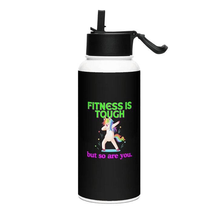 FITNESS IS TOUGH BUT SO ARE YOU WATER BOTTLE product image (1)