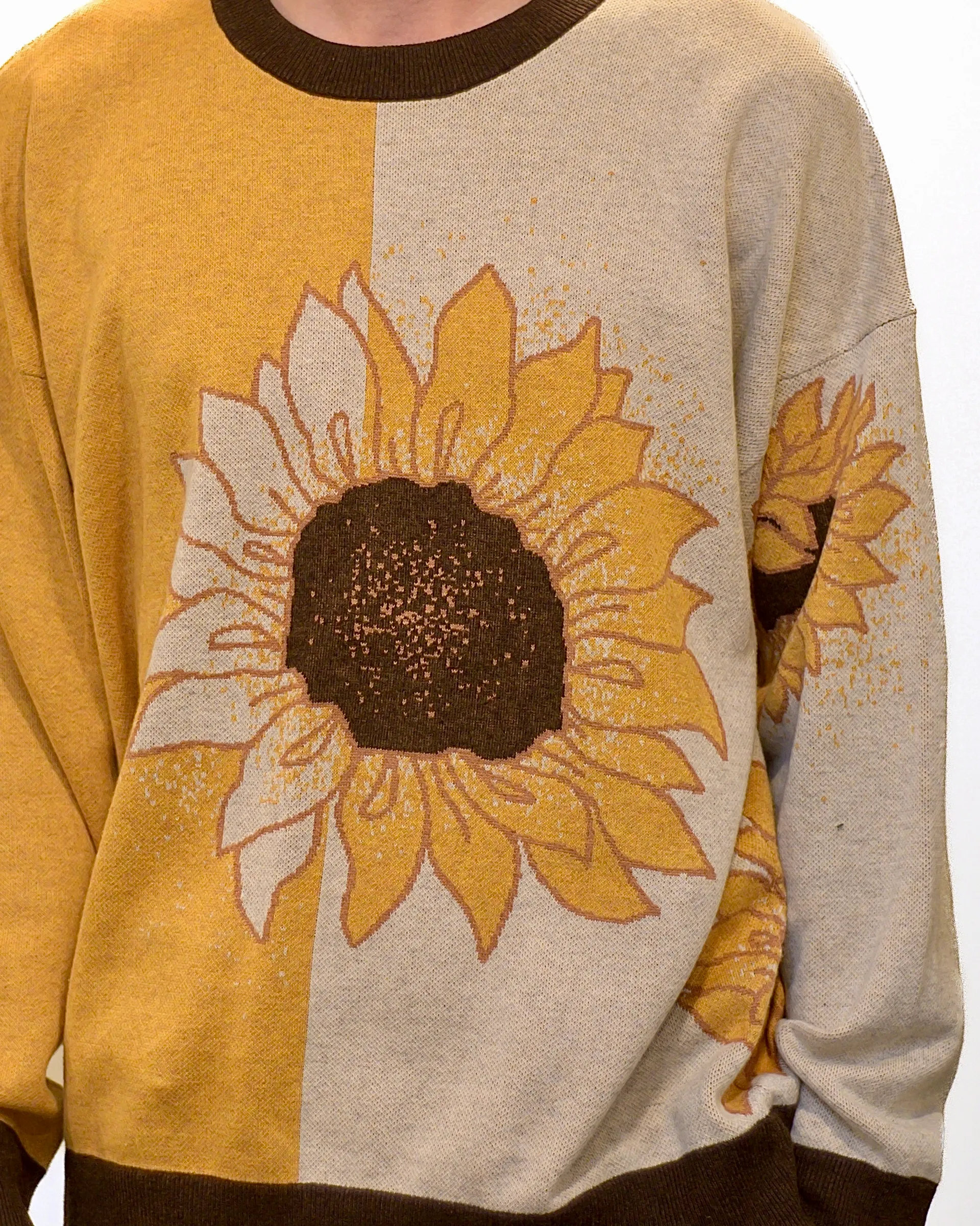 Yellow sunflower sweater sale