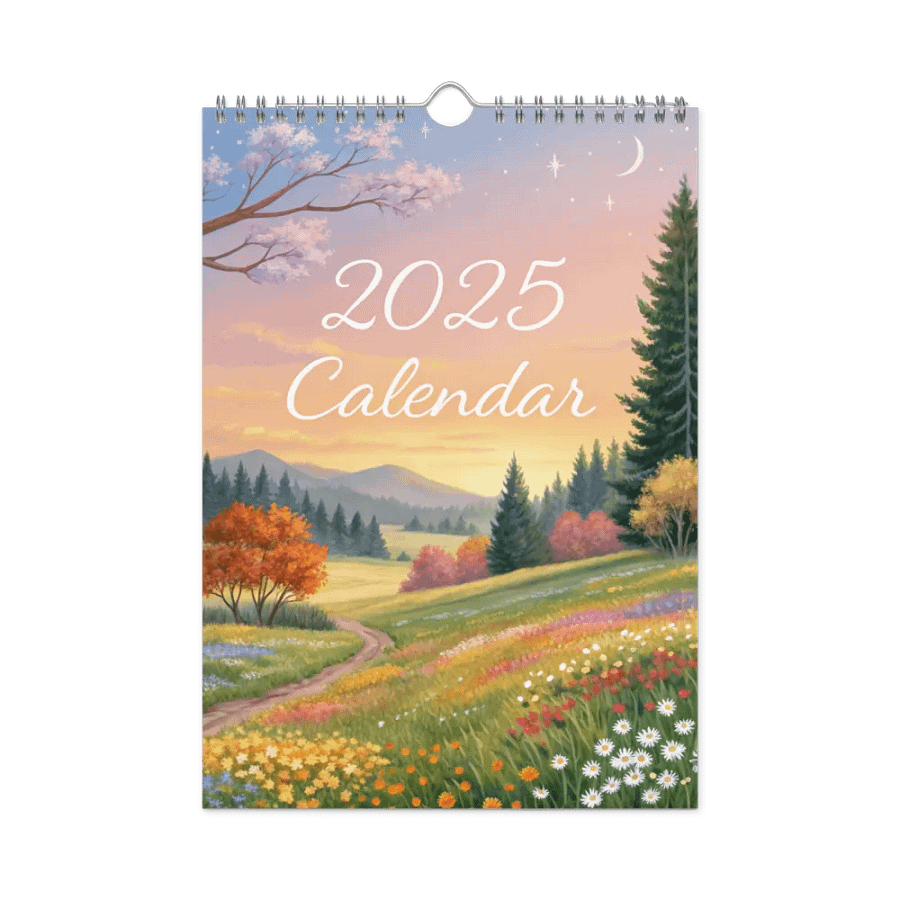 WATERCOLOR SEASONAL SCENES WALL CALENDAR 2025 product image (3)