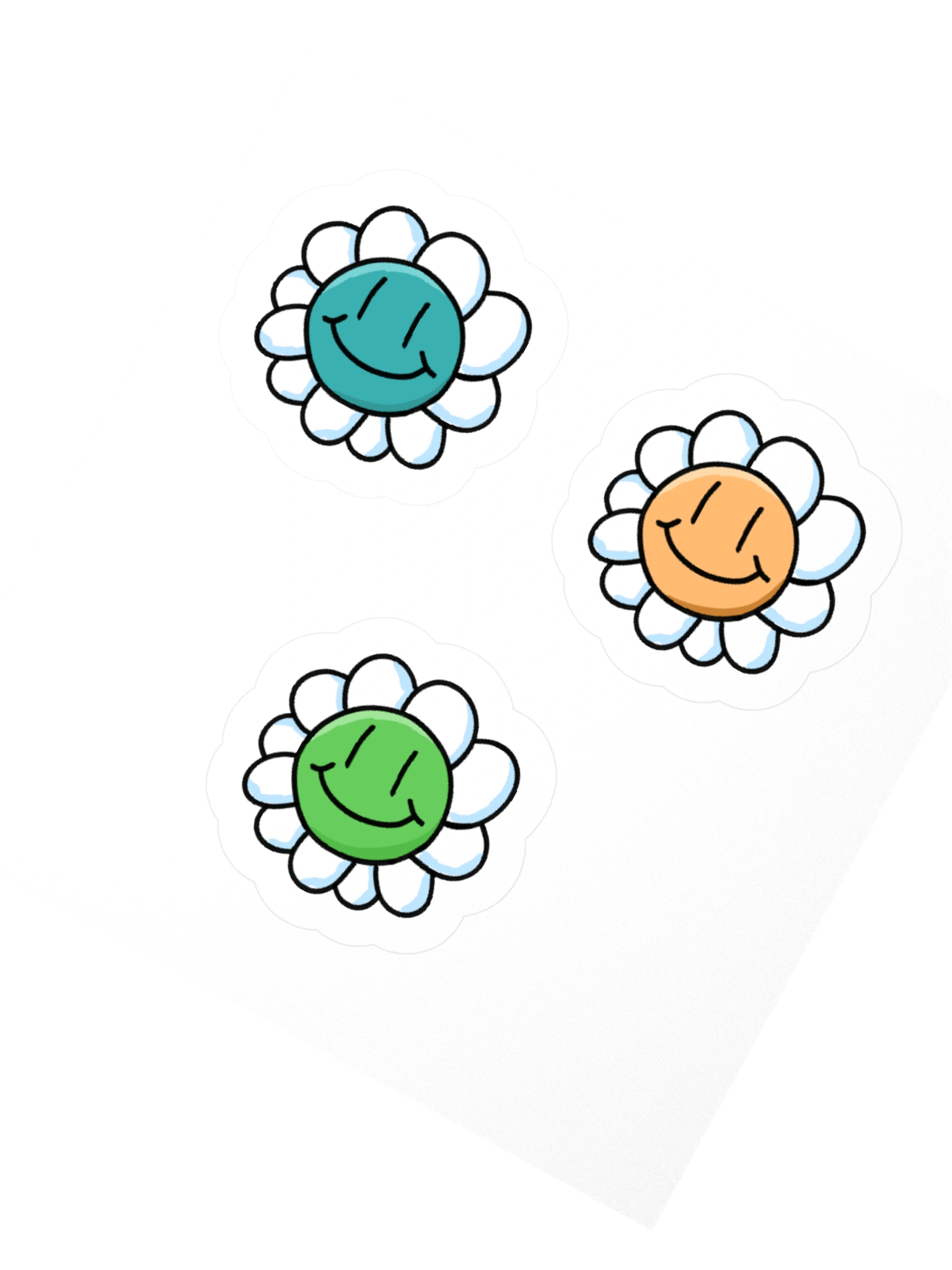 smiling flower stickers 1 product image (6)