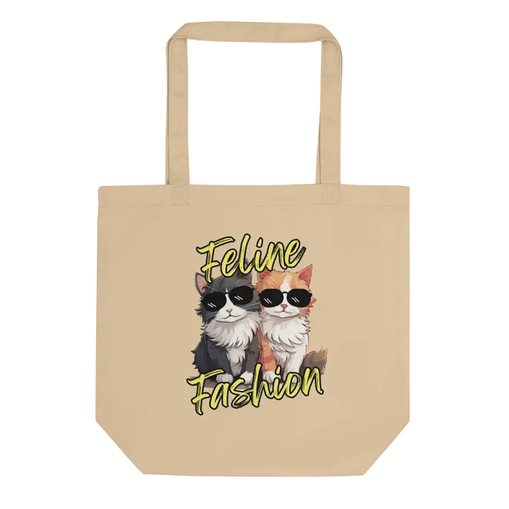 Feline Fashion Cool Cats Eco-Friendly Tote Bag product image (1)