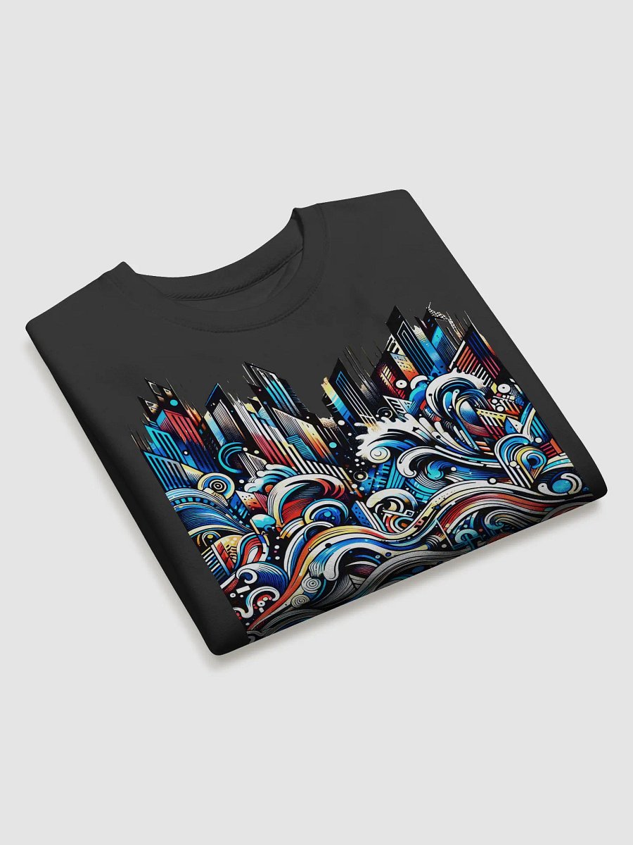 Waves of the Street Black Sweatshirt– Bold Urban Streetwear product image (3)
