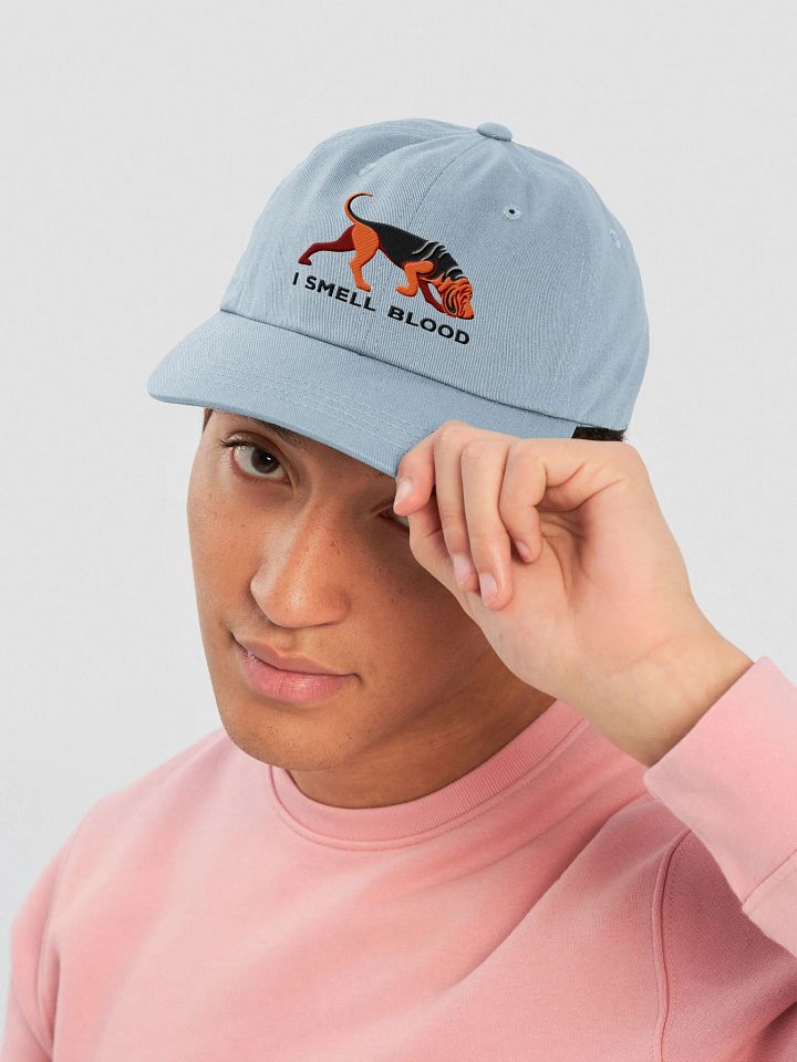 I Smell Blood Classic Dad Hat(Embroidered) of a Bloodhound(Black & Tan) product image (10)